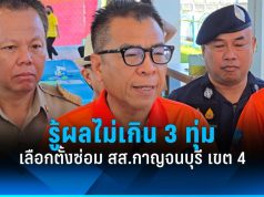 คาดรู้ผลเลือกตั้งซ่อม สส.กาญจนบุรี เขต 4 ไม่เกิน 3 ทุ่ม