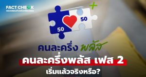 เช็กข่าวชัวร์ : “คนละครึ่งพลัส เฟส 2” เริ่มแล้ว 13 พฤศจิกายน 2568 จริงหรือ?