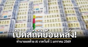 เปิดสถิติ หวยย้อนหลัง 10 ปี ทำนายผลด้วย AI งวดวันที่ 1 มกราคม 2569
