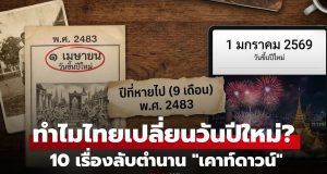 10 เรื่องลับในประวัติศาสตร์ “เคาท์ดาวน์ไทย” ที่เปลี่ยนมาเป็น 31 ธ.ค. (ปีนึงเคยมีแค่ 9 เดือน)